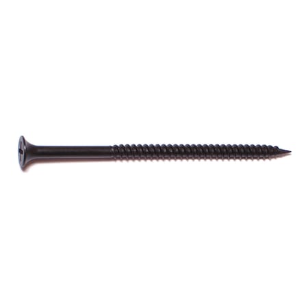 Buildright Drywall Screw, #8 x 3 in, Steel, Flat Head Phillips Drive, 2000 PK 03582